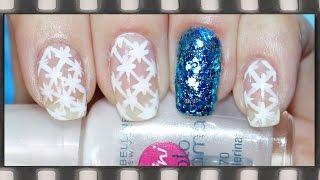Модный кружевной маникюр зима 2018 | Новогодний дизайн ногтей | Lace Nail Art Design