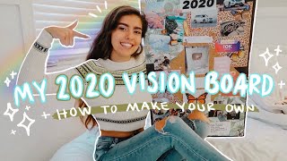 MY 2020 VISION / DREAM BOARD! + HOW TO MAKE YOUR OWN! Manifest The Life You Want! | Francesca Grace