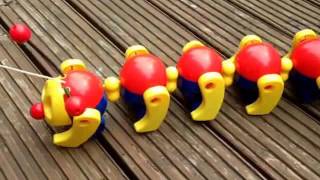 Kiddicraft Pull Along Caterpillar Children's Classic Retro Oruga Juguete Toy Retorona Omocha Kemushi