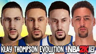 Klay Thompson Ratings and Face Evolution (NBA 2K12 - NBA 2K18)