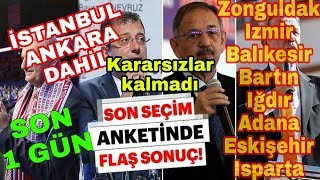 SEÇİME 15 SAAT KALA ORC ŞİRKETI YEREL SEÇİM ANKET SONUÇLARI 31 MART 2019