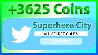 All Codes for Superhero City *3625 Coins - 15 Codes* | 2019 June