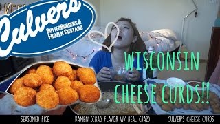 Eating Channel/Mukbang - Culver's Wisconsin Cheese Curds + Ramen (crab flavor with real crab)