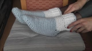 Crochet Socken häkeln, Ferse, Verbindung von Ferse und Spann,Teil 2/3. Skarpety na szydełku