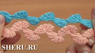 Вязание шнура крючком Урок 113 Zig Zag Crochet Cord Ribbon