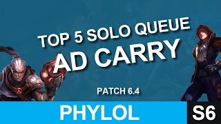 Top 5 Best ADC For Solo Queue - Patch 6.4 TIER LIST