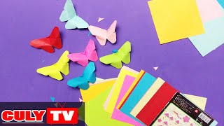 gấp con bướm xinh bằng giấy origami nhiều màu sắc - How to Make an Origami Butterfly