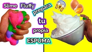 Probando recetas de Slime Fluffy slime esponjoso