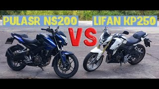 Lifan KP 250 vs Bajaj pulsar ns 200. Разгон и максималка. GPS