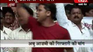 Shiv Sena demands Azmis arrest