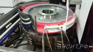 ЭЛСИТ / Нагрев кранового колеса d 770 мм для последующей закалки