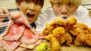 【激安】300円でから揚げ&ローストビーフ食べ放題のお店に行ってみた！！！【大食い】