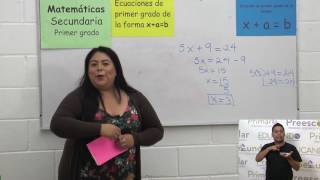Secundaria clase: 86 Tema: Ecuaciones de primer grado de la forma x+a=b