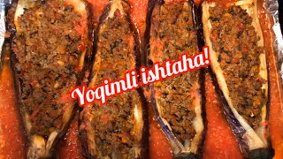 Baqlajon va qiymalik taom (turk taomi karni yarik)