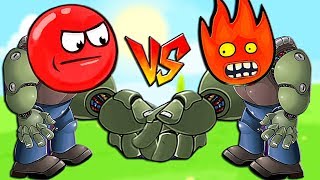ОГОНЬ И ВОДА ПРОТИВ ЗОМБИ НОВЫЙ КРАСНЫЙ ШАРИК мультик игра про ШАР RED BALL 4 Volume 5 INTO THE CAVE