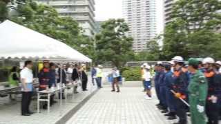 佃リバーシティ自治会　2014公開防災訓練　開会