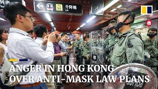Anger in Hong Kong over anti-mask law