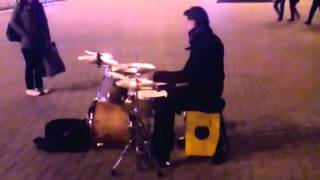 Уличный барабанщик Николай dK Демчук street drummer Demchuk