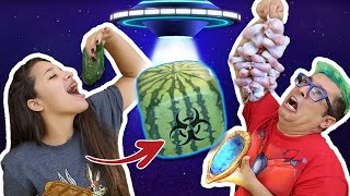DESAFIO DO RONI - COMEMOS FRUTAS ALIENÍGENAS!!! (PARTE 2)