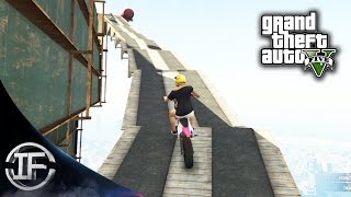 GTA V Online - LOCURA!! SUBIENDO EDIFICIO CON MOTO! - Carreras Épicas #150 - Funny Moments GTA 5