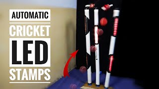How to make Automatic Cricket LED stamps & LED bails at home | DIY