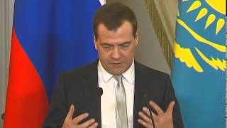 Пресс-конференция премьеров России, Беларуси и Казахстана