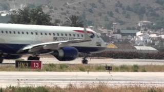 British Airways Embraer 190 G-LCYN Take Off Malaga AGP'Special embraer delivery 700'