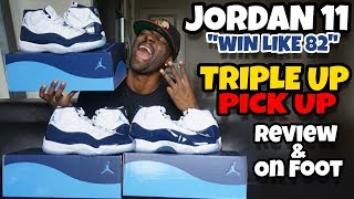 TRIPLE UP SHAWTY ON THE JORDAN 11 WIN LIKE 82 REVIEW & ON FOOT