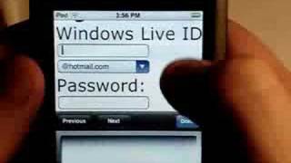 How to have hotmail email and live messenger on itouch