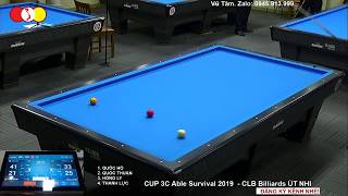 QUỐC HỒ - QUỐC THUẬN - HỒNG LY - THANH LỰC. Giải Bida Carom Able Survival  - CLB Út Nhi