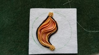 Beading4perfectionists: Shibori silk embroidery earrings part 1