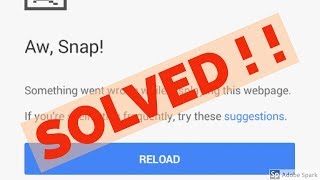How to fix Aw Snap Error|Something went wrong while displaying this web page in chrome