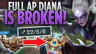 FULL AP DIANA JUNGLE IS BROKEN | UNRANKED TO CHALLENGER! | Tarzaned