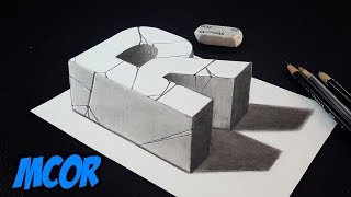 Como Dibujar la Letra R en 3D - Arte 3D Facil Sobre Papel
