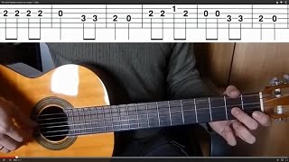 Во поле берёза стояла на гитаре + табы - Russian folk song "In a field the birch stood"