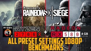 Rainbow Six Siege on RX 580 8gb 1080p benchmarks!