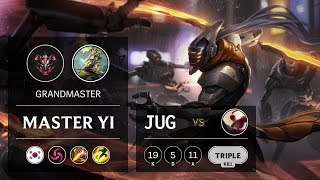 Master Yi Jungle vs Lee Sin - KR Grandmaster Patch 9.11