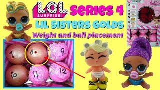LOL Surprise Series 4 Eye Spy Lil Sisters GOLD BALL Placement and Weigth Hacks