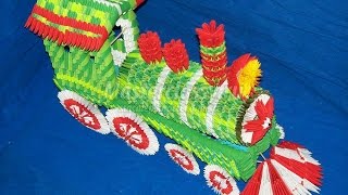Модульное оригами.  Паровоз. Мастер-класс часть 1