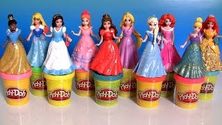 10 Disney Princess MagiClip Collection using Play-Doh Sparkle ultimate collection
