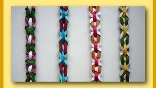 Плетение полосок из трубочек - Часть 2 / Weave the strips of paper tubes - Part 2