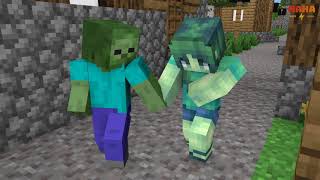 Monster School : Zombie Love Story - Minecraft Animation