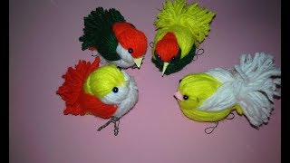DIY Woolen Birds Wall Hanging for Home Decoration|Woollen Bird making|Jute Craft Idea