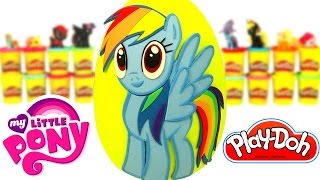 Huevo Sorpresa Gigante de Rainbow Dash de My Little Pony en Español de Plastilina Play Doh