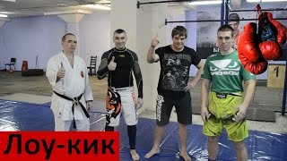 Как научиться бить лоу-кик? Смотрите три техники лоу-кик, удары тренеров ММА и карате.