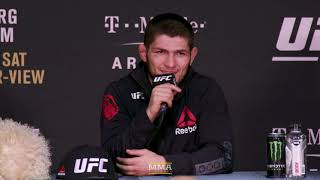 UFC 219: Khabib Nurmagomedov Post-Fight Press Conference - MMA Fighting
