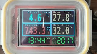 Метеостанция на Arduino  mega nrf24l01+ цветной tft дисплей 3,5 дюйма