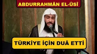 Çok Tatlı Amenerrasulu ve Türkiye İçin Dua (ALTYAZILI) عبدالرحمن العوسي