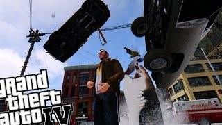 GTA IV - SHARK ATTACK vs ZOMBIE ATTACK (Sharks Love to Eat Zombies?)