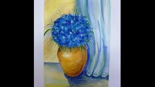 Натюрморт "Васильки"(мастер-класс)